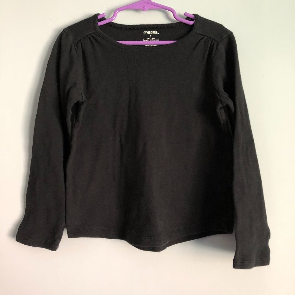 Gymboree Blushing Swan 7 Long Sleeve Black shirt